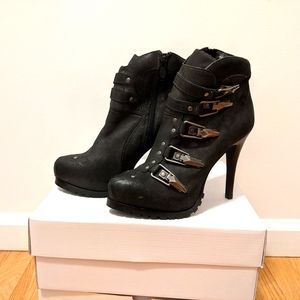 Ash Leather Booties